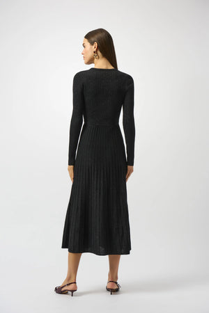 Joseph Ribkoff Knit Fit and Flare Crew Neck Dress