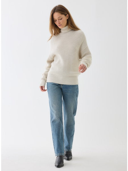 Majestic Filatures Merino Rib Semi Relaxed Long Sleeve Turtleneck