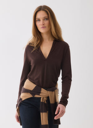 Majestic Filatures Lyocell Cotton Long Sleeve Polo