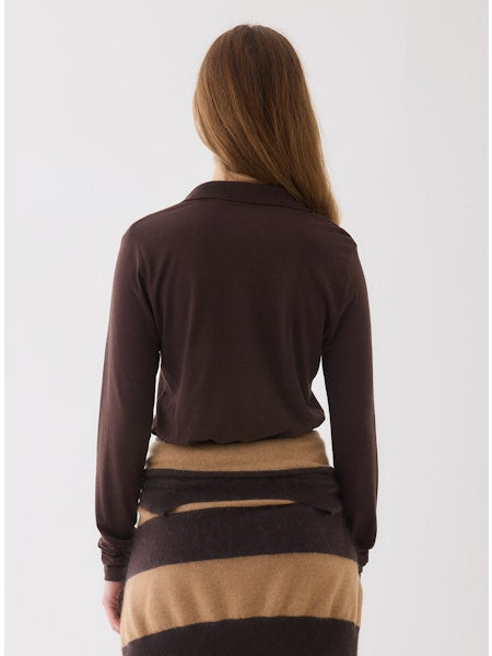 Majestic Filatures Lyocell Cotton Long Sleeve Polo