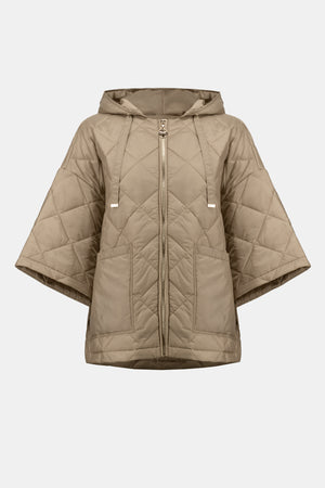 Joseph Ribkoff Woven Diamond Quilt Hooded Jacket