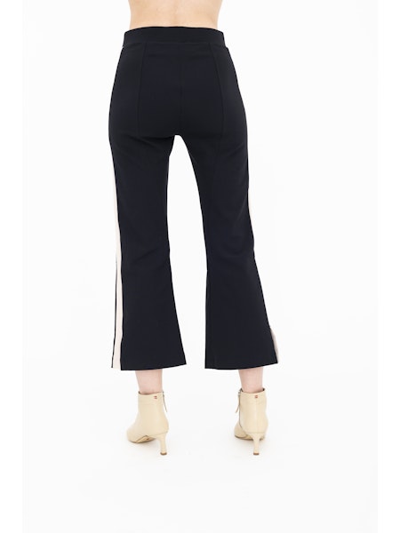 Elaine Kim Bobbi Tech Stretch Cropped Pants with Side Contrast Stripe