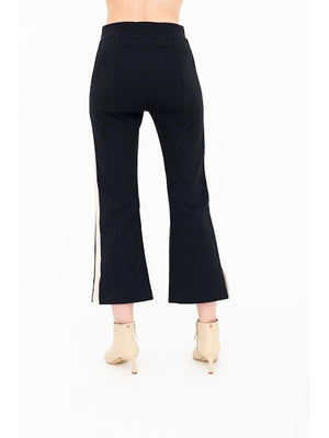 Elaine Kim Bobbi Tech Stretch Cropped Pants with Side Contrast Stripe