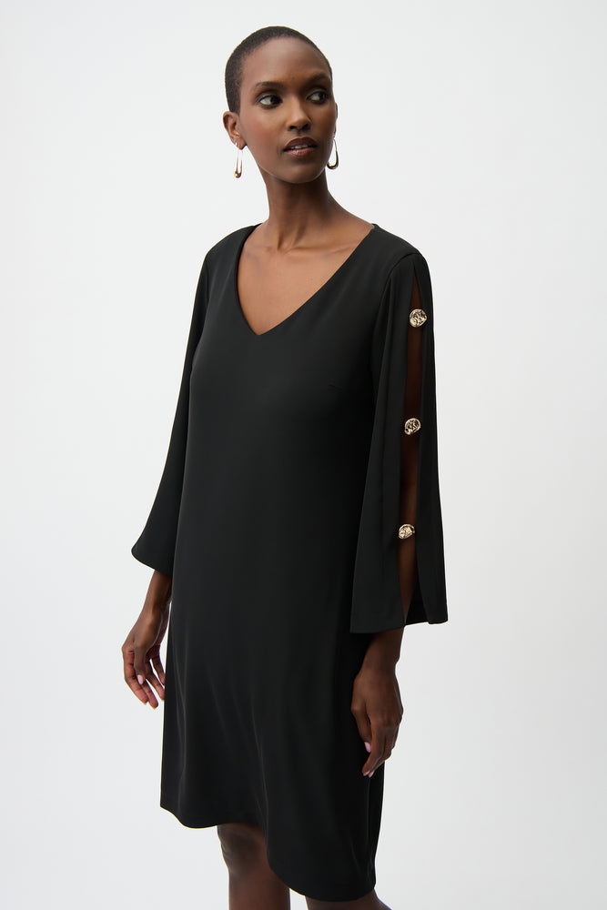 black long sleeve trapeze dress Glamorous Lace Yoke Long Sleeve Trapeze Mini Dress