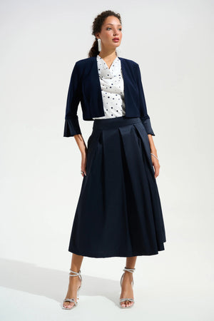 Joseph Ribkoff Silky Knit Cover Up with Stretch Taffeta Cuffs