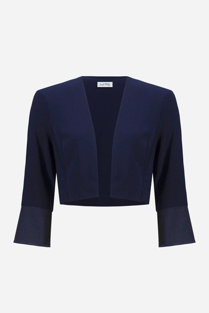 Joseph Ribkoff Silky Knit Cover Up with Stretch Taffeta Cuffs