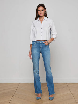 L'Agence Ruth High Rise Straight Jeans