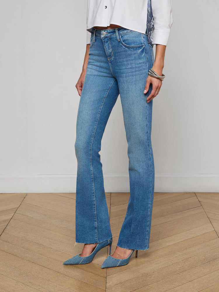 L'Agence Ruth High Rise Straight Jeans
