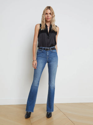 L'Agence Selma High Rise Sleek Baby Boot Jeans, Gage