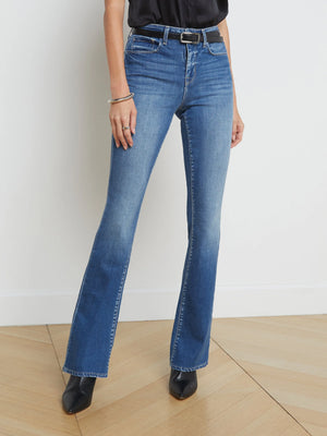L'Agence Selma High Rise Sleek Baby Boot Jeans, Gage