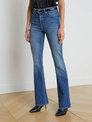 L'Agence Selma High Rise Sleek Baby Boot Jeans, Gage