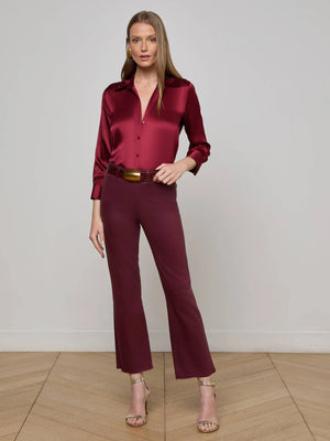 L'Agence Kendra High Rise Crop Flare Pants