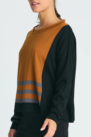 Planet by Lauren G Triple Stripe Top