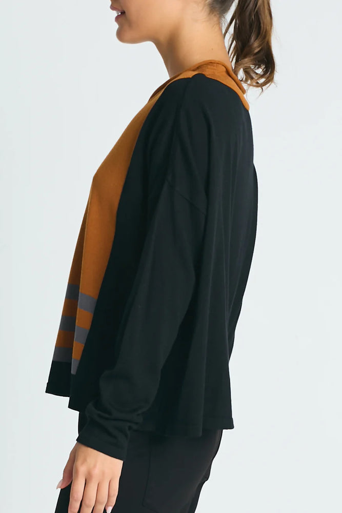 Planet by Lauren G Triple Stripe Top