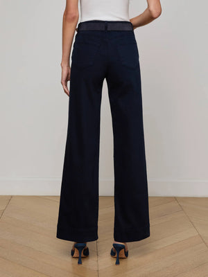L'Agence Nolan High Rise Patch Pocket Wide Leg Pant