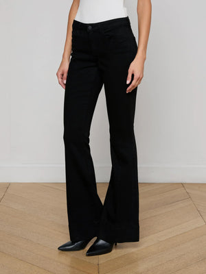 L'Agence Lenora Low Rise Seamed Flare Jeans