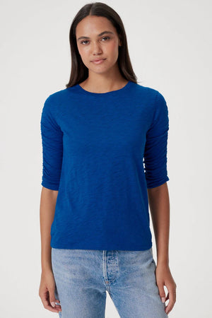 Goldie Lewinter Ruched Half Sleeve Tee