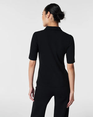 Spanx Stretch Rib Polo Top - Final Sale