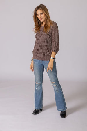 Wooden Ships Tara 3/4 Sleeve Sweater