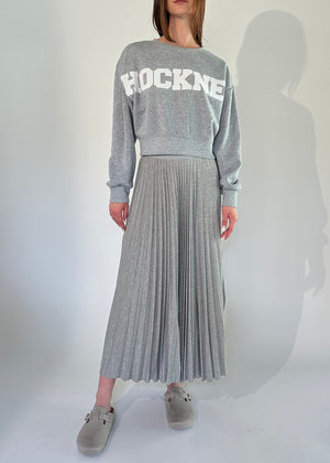 Loyd Ford Della Jersey Skirt, Heather Grey
