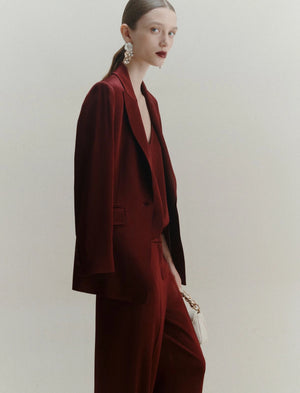 Marella Cognac Satin Blazer