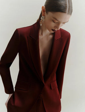 Marella Cognac Satin Blazer