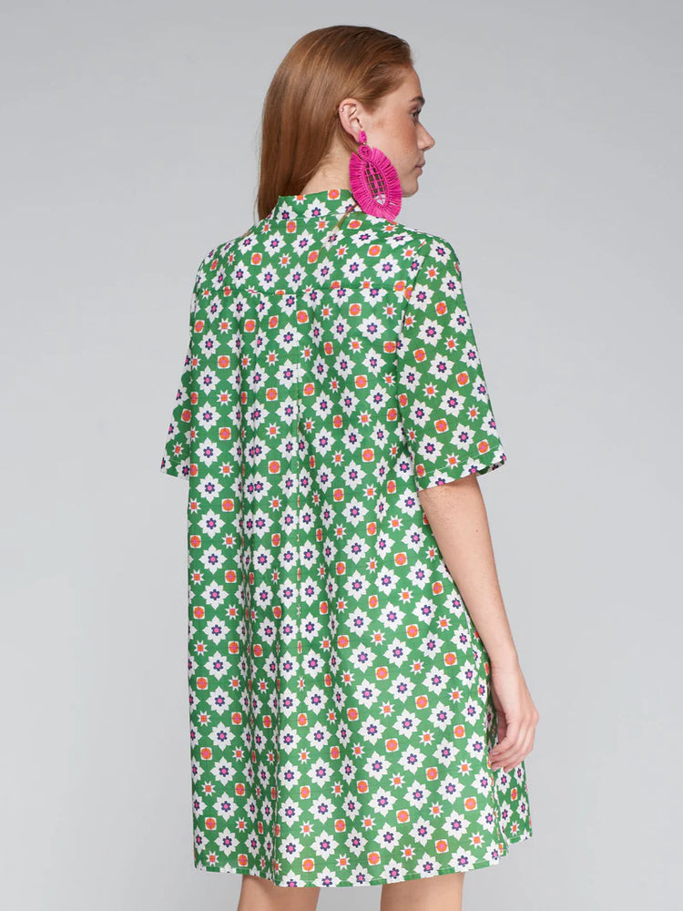 Vilagallo Tyanna Geometric Print Dress