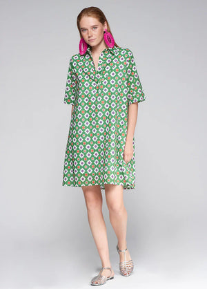 Vilagallo Tyanna Geometric Print Dress