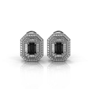 Corielle Lauren White Gold Diamond Earrings