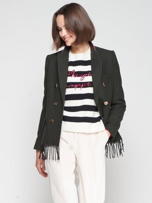 Vilagallo Fringe Blazer