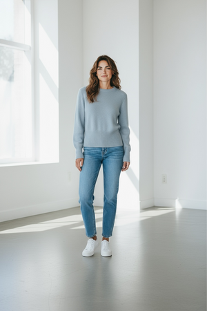 W. Cashmere Laurel Cinched Waist Sweater