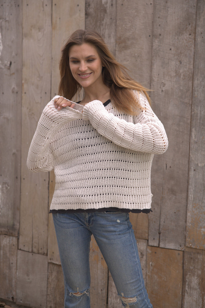 Wooden Ships Faye Tipped Sweater