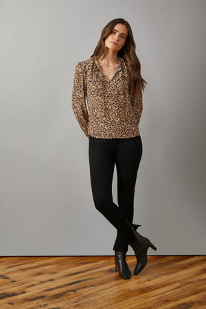 Ecru Chastain Blouse with Beaded Ties