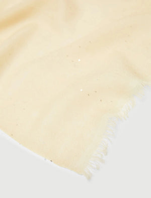Marella Ciocca Micro-Sequin Scarf, Ivory