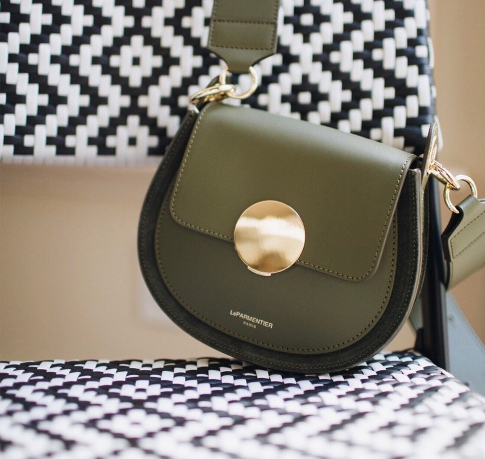 LeParmentier Yucca Handbag, Military Green
