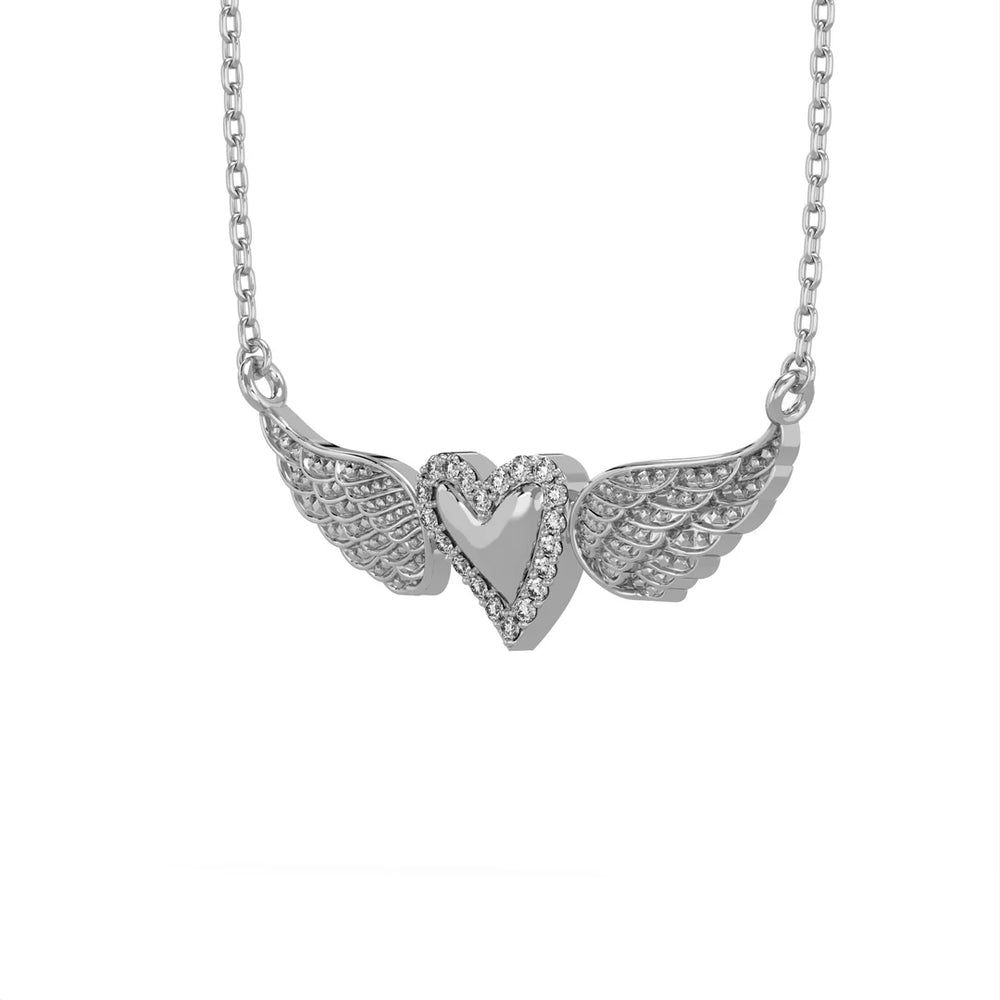 Corielle Joelle Heart Pendant Necklace, White Gold