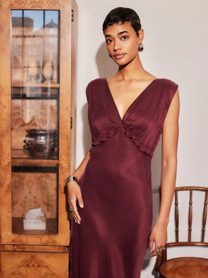 Fifteen Twenty Cierra Ruffle Detail Midi Dress