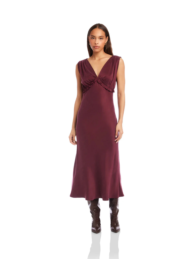 Fifteen Twenty Cierra Ruffle Detail Midi Dress