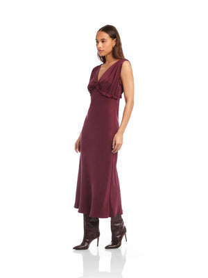 Fifteen Twenty Cierra Ruffle Detail Midi Dress