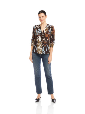 Fifteen Twenty Norah Shirred Sleeve Top