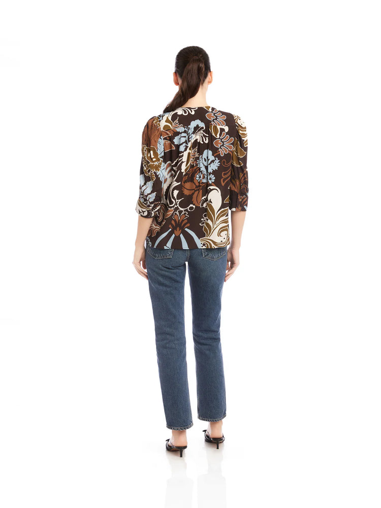 Fifteen Twenty Norah Shirred Sleeve Top