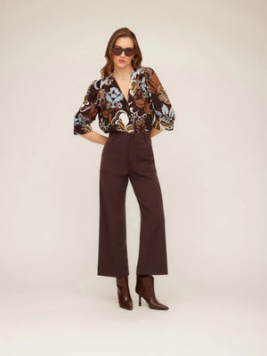 Fifteen Twenty Norah Shirred Sleeve Top