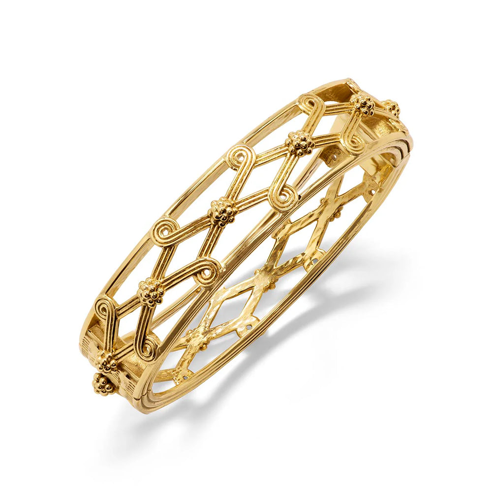 Capucine de Wulf Monique Lattice Hinged Bangle