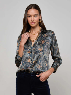 L'Agence Dani 3/4 Sleeve Blouse