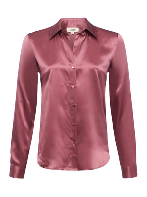 L'Agence Tyler Long Sleeve Blouse, Dark Mauve