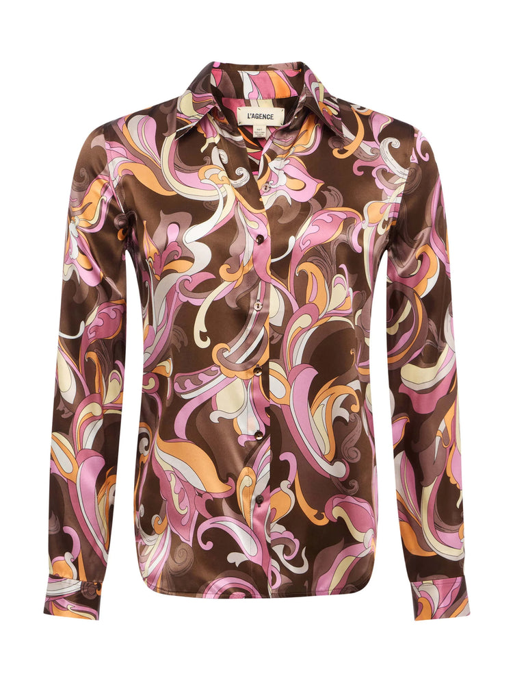 L'Agence Tyler Long Sleeve Blouse, Abstract Paisley