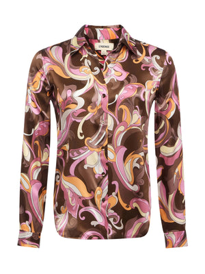 L'Agence Tyler Long Sleeve Blouse, Abstract Paisley