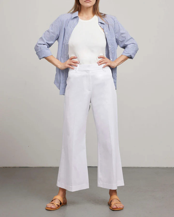 Phoebe Jon Aria Cropped Pant in Cotton Twill, Available in 2 Colors