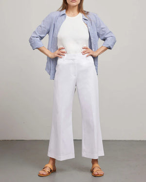 Phoebe Jon Aria Cropped Pant in Cotton Twill, Available in 2 Colors