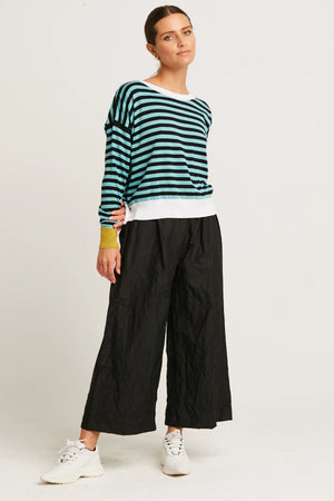 Planet by Lauren G Crushed Nylon Crop Gaucho Pants